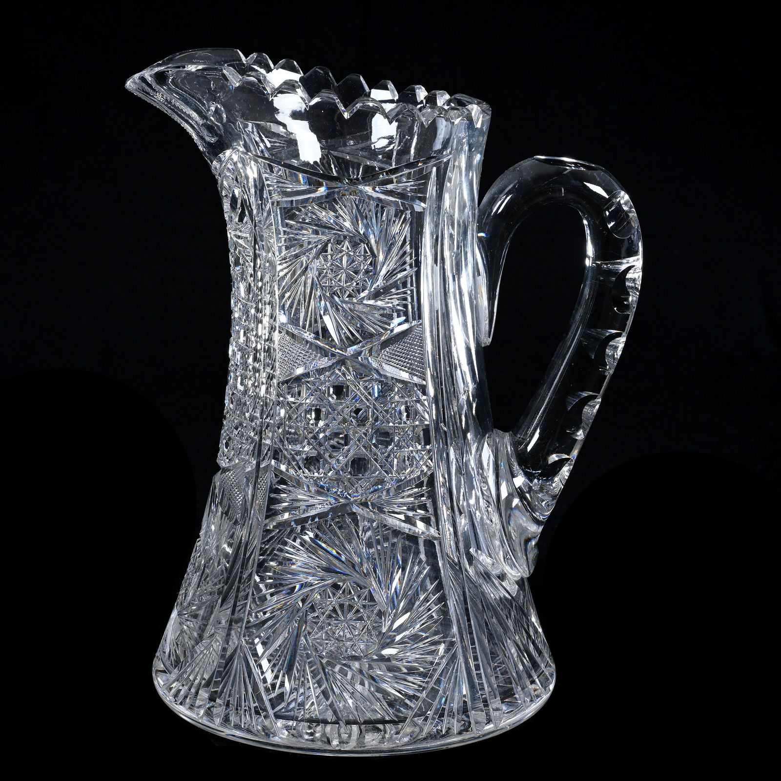 Water Pitcher, American Brilliant Cut Glass (1 of 3)
