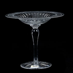 Compote, American Brilliant Cut Glass, Signed Libbey
