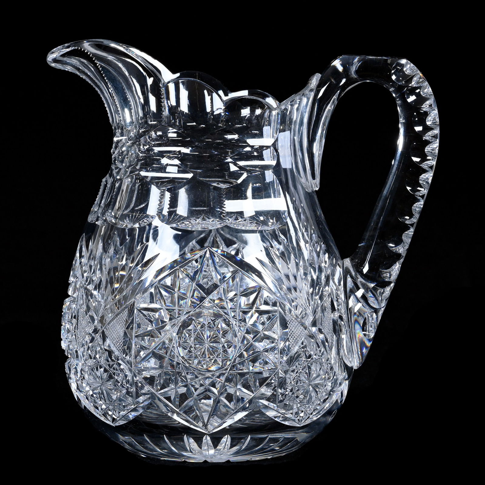 Pitcher, American Brilliant Cut Glass, Signed Tuthill (1 of 3)