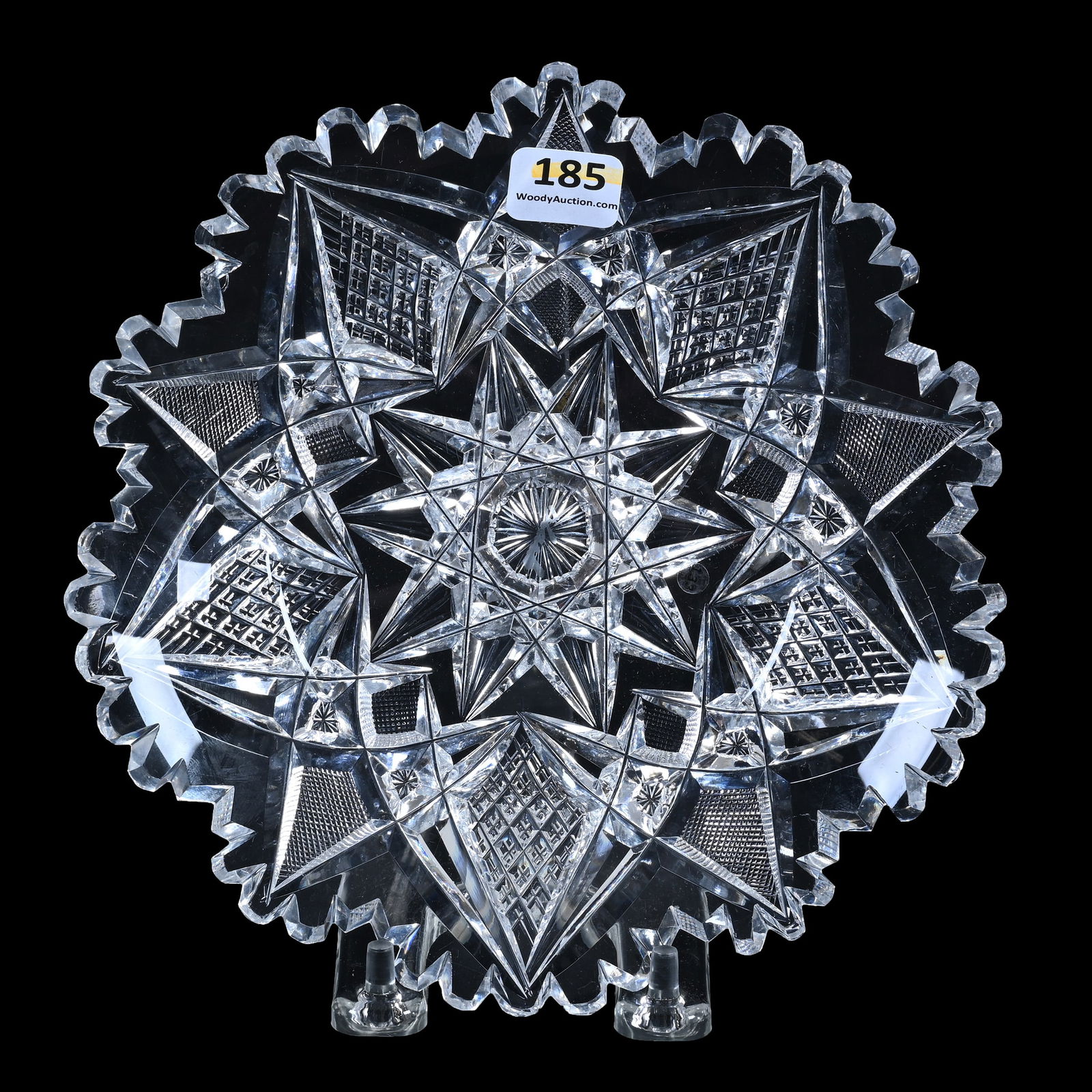 Plate, American Brilliant Cut Glass, Signed Clark, Unnamed Pattern, Resembles Yolanda (1 of 3)