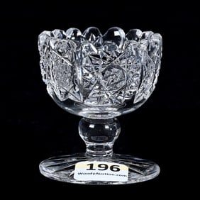 Pedestal Individual Salt Dip, American Brilliant Cut Glass