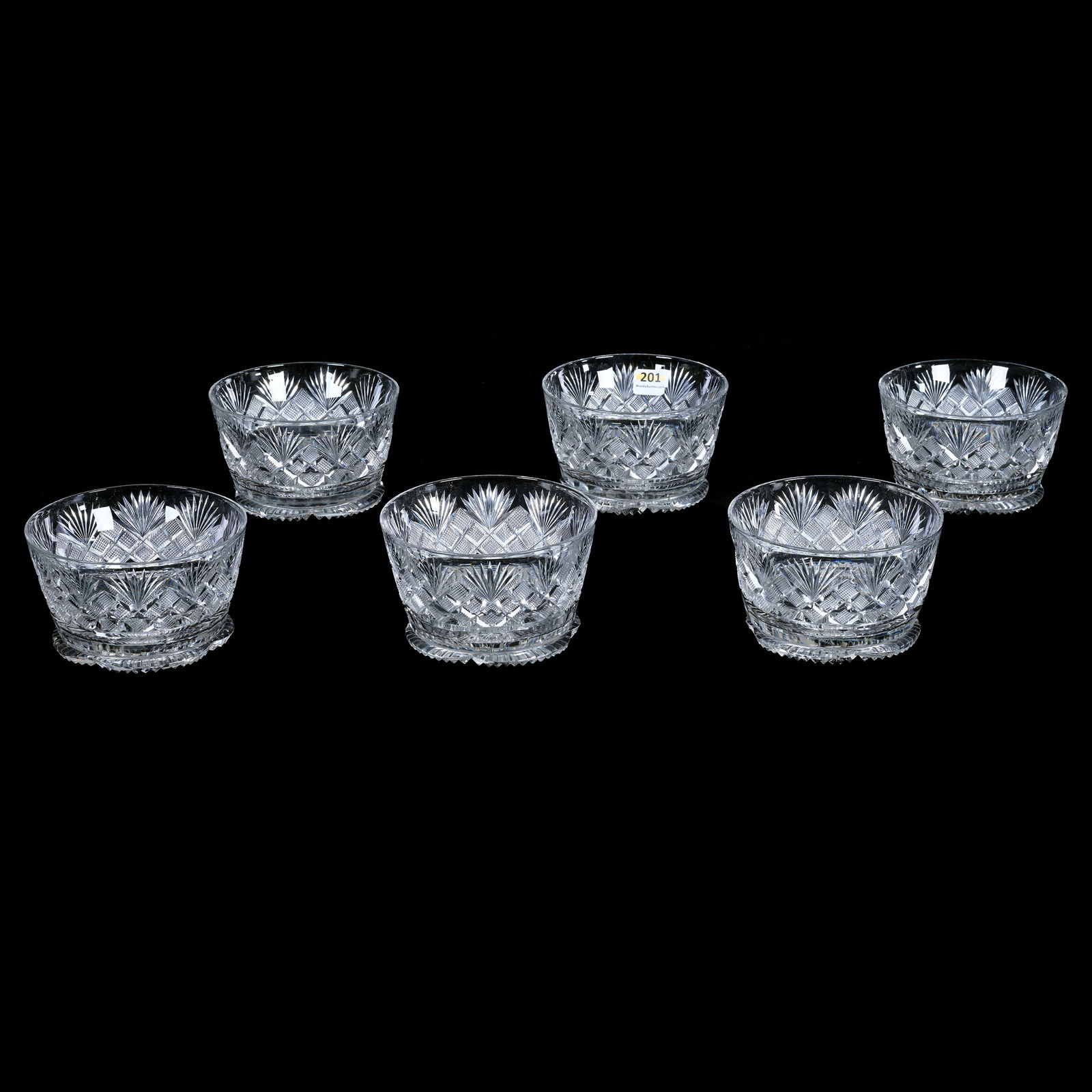(6) Fingerbowls, American Brilliant Cut Glass, Diamonds Of Crosscutting With Fan Highlights (1 of 4)