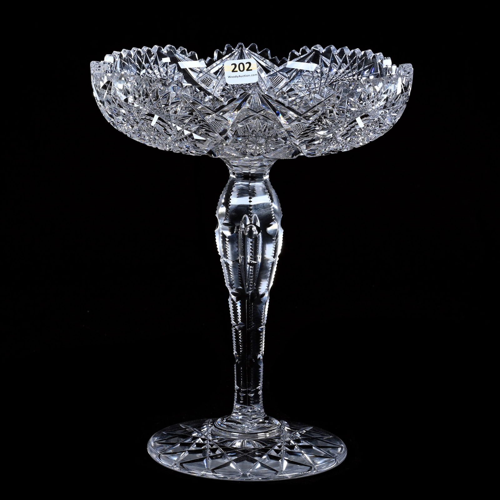 Compote, American Brilliant Cut Glass, Hobstar And Crosscutting Motif (1 of 4)