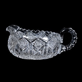 Plantation Size Creamer, American Brilliant Cut Glass