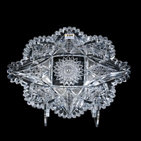 Napolean Hat Bowl, American Brilliant Cut Glass