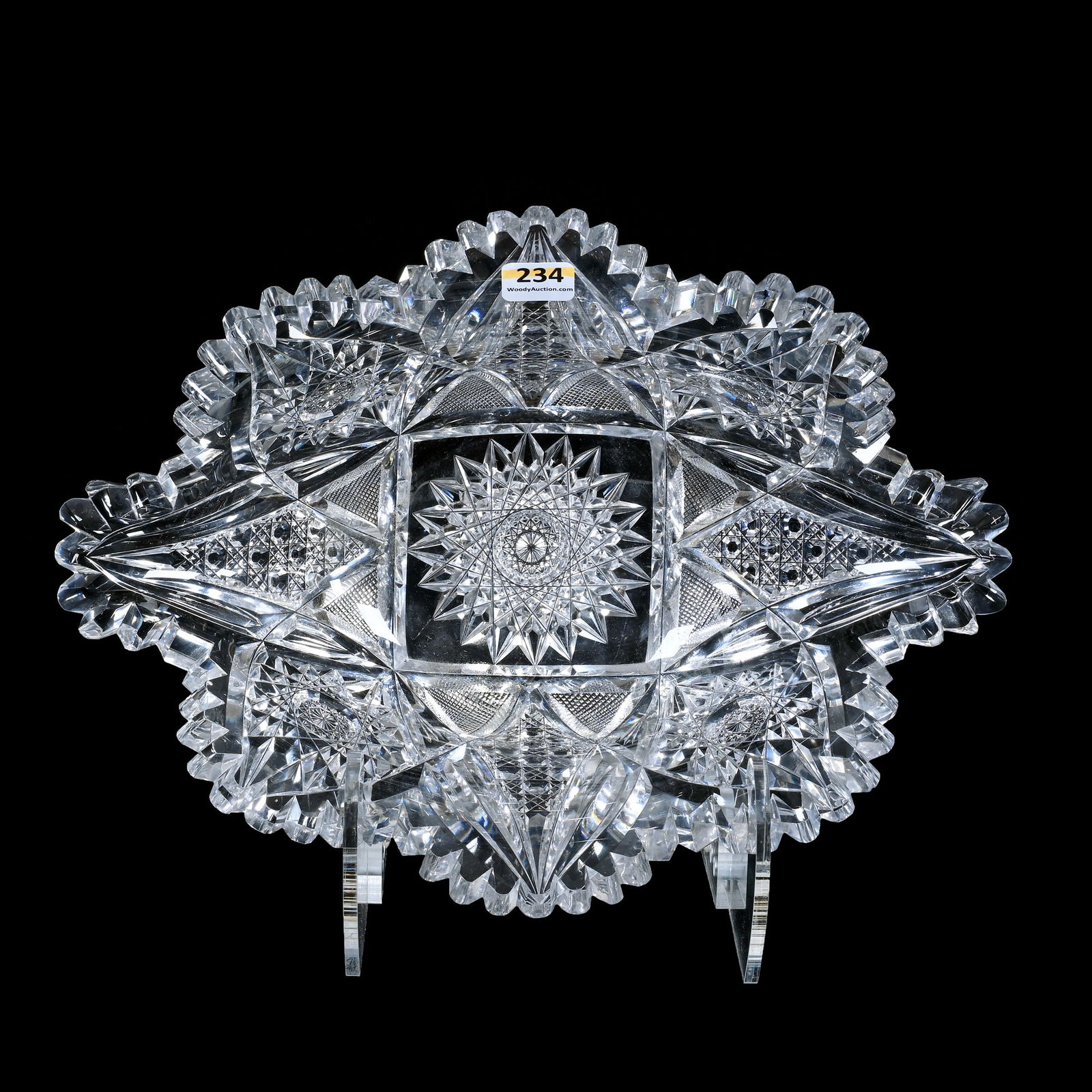 Napolean Hat Bowl, American Brilliant Cut Glass (1 of 3)