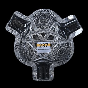 Ashtray, American Brilliant Cut Glass, Cordova Pattern by Clark