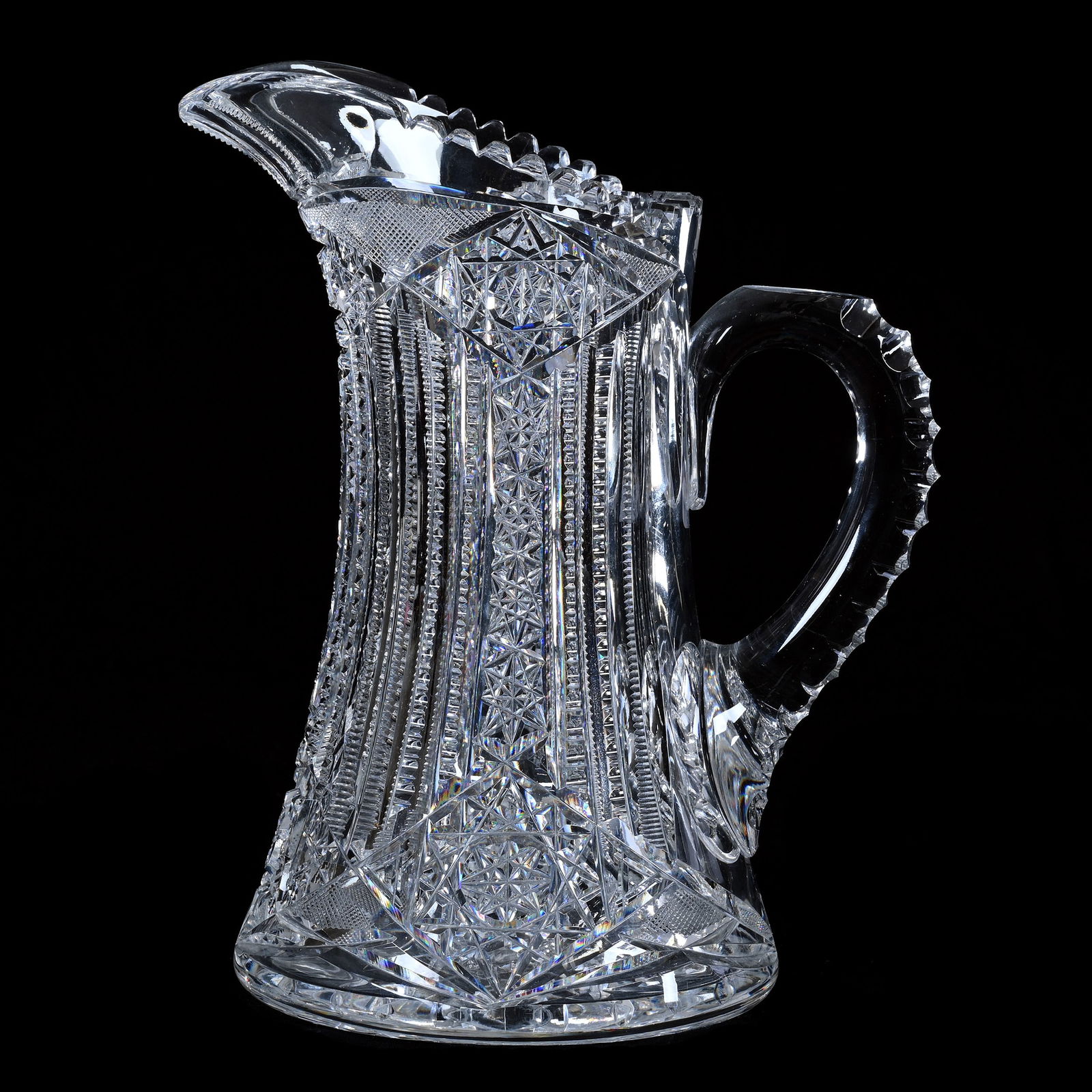 Water Pitcher, American Brilliant Cut Glass (1 of 3)