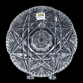 Butter Dish Base, American Brilliant Cut Glass