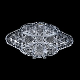 Ice Cream Tray, American Brilliant Cut Glass