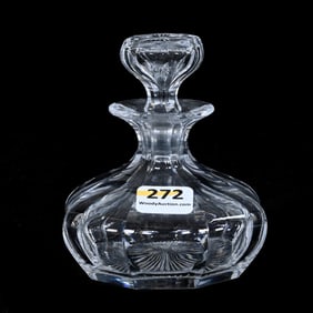Perfume Bottle, American Brilliant Cut Glass, Flute Pattern