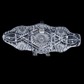 Blown Mold Celery Tray, American Brilliant Cut Glass