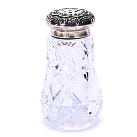 Sugar Shaker, American Brilliant Cut Glass, By Meriden