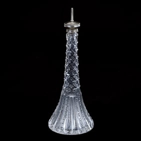 Barber's Bottle, American Brilliant Cut Glass, By Meriden