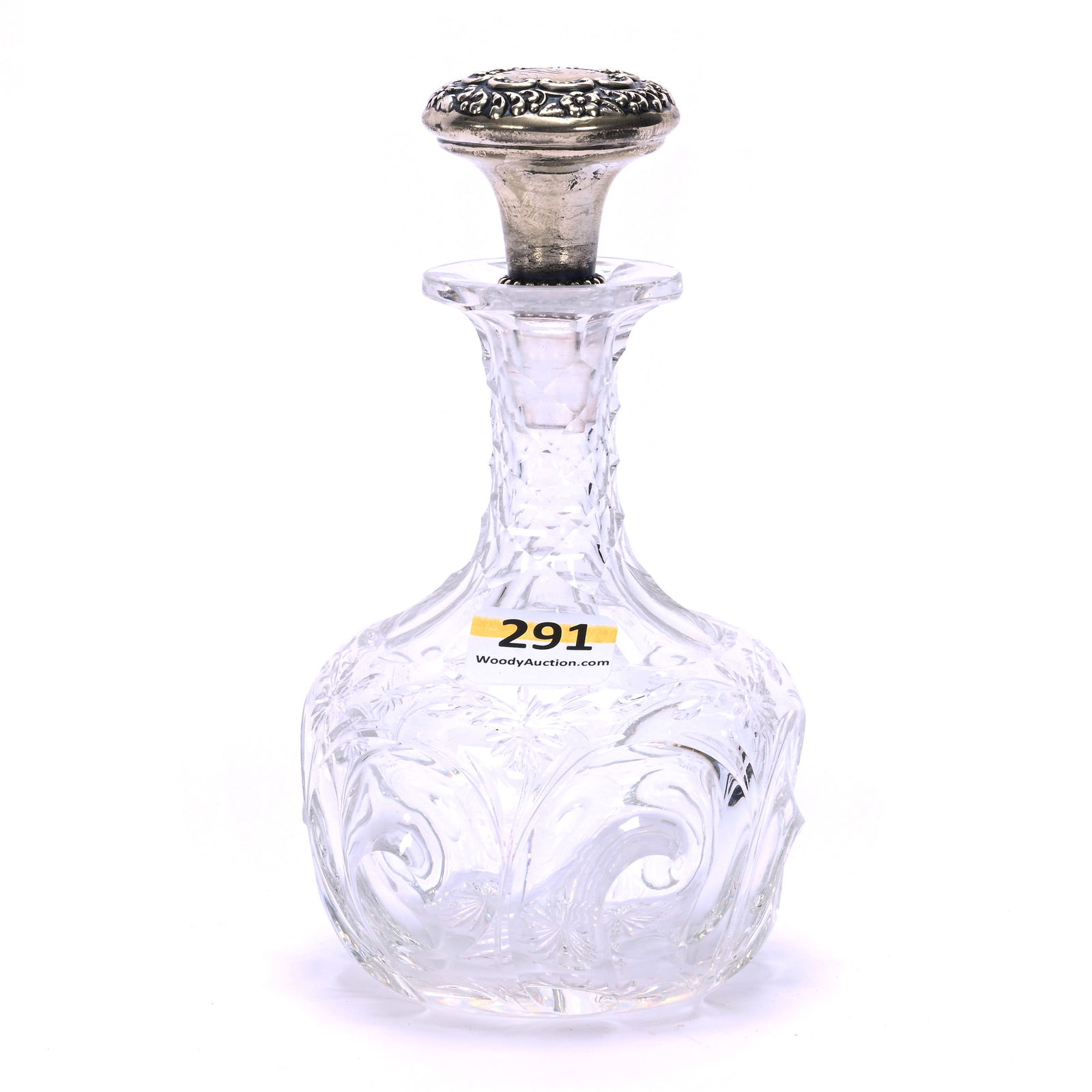 Cologne Bottle, American Brilliant Cut Glass, Snail Pattern By J. Hoare (1 of 5)