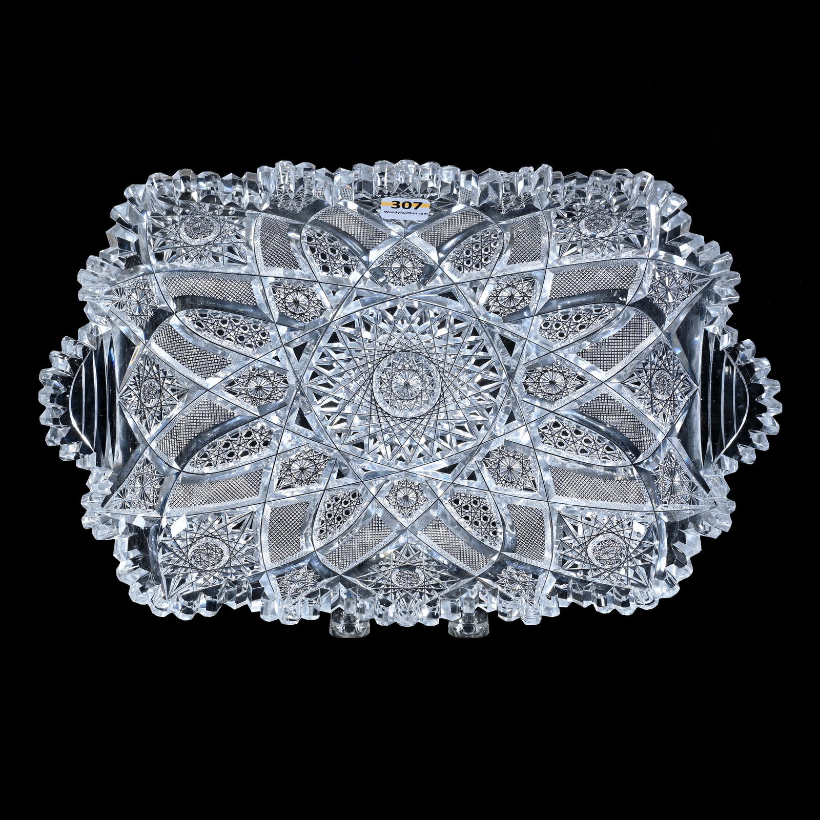 Serving Tray, American Brilliant Cut Glass, Sherwood Pattern By Unger Brothers (1 of 4)