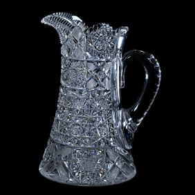 Water Pitcher, American Brilliant Cut Glass, Arcadia By Sterling