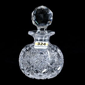 Cologne Bottle, American Brilliant Cut Glass, Marlboro Pattern By Dorflinger