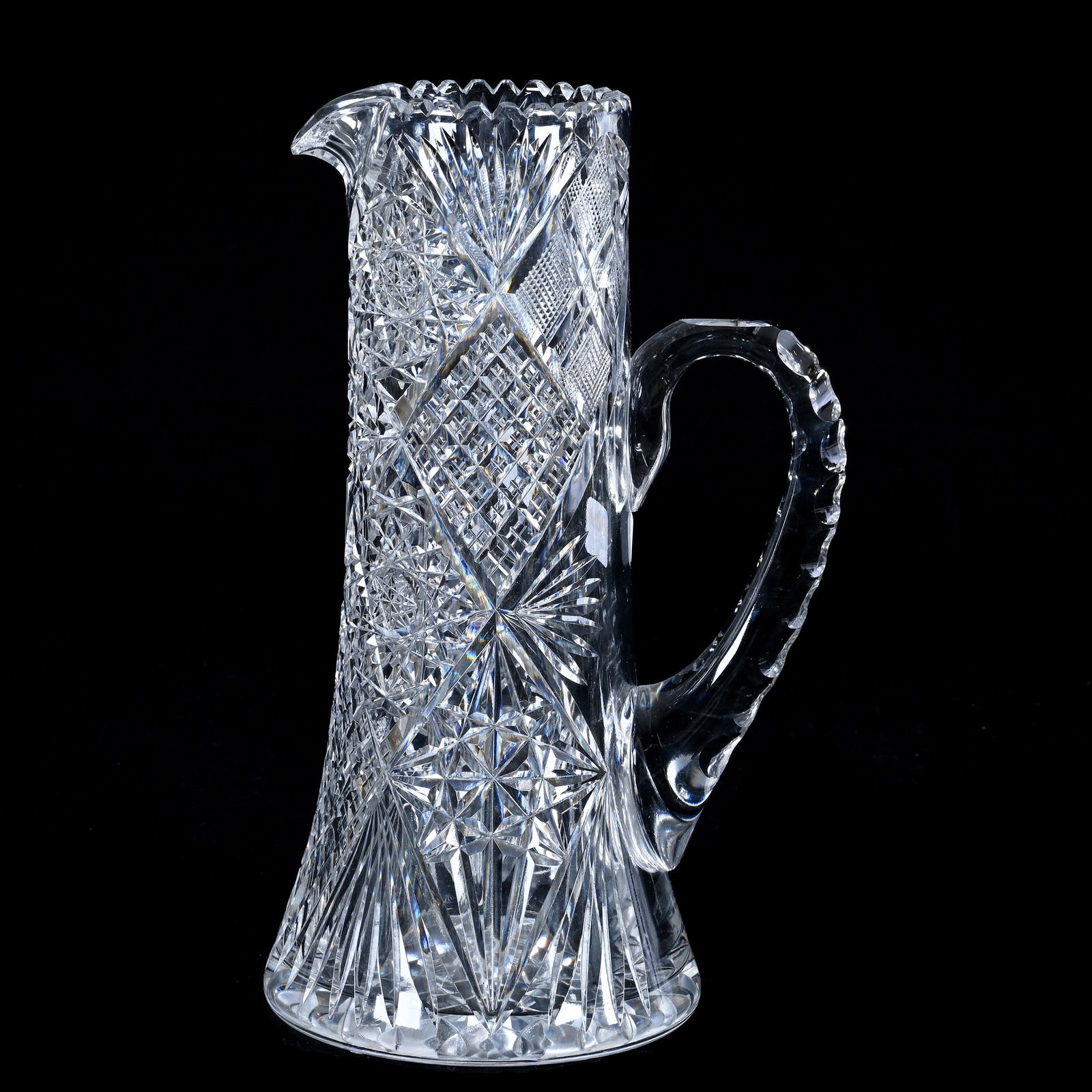 Tankard, American Brilliant Cut Glass, Hobstar, Quartered Diamond, Crosscutting & Fan Motif (1 of 4)