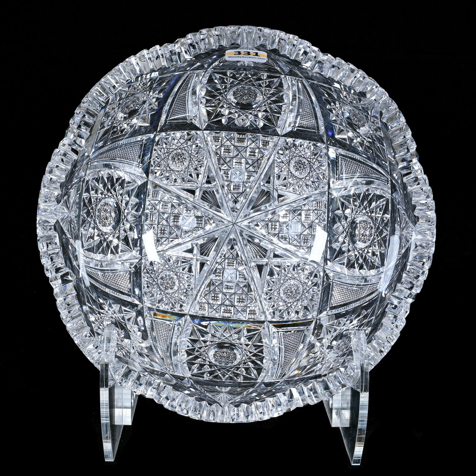 Bowl, American Brilliant Cut Glass, Libbey Blank (Star & Circle Mark) (1 of 3)