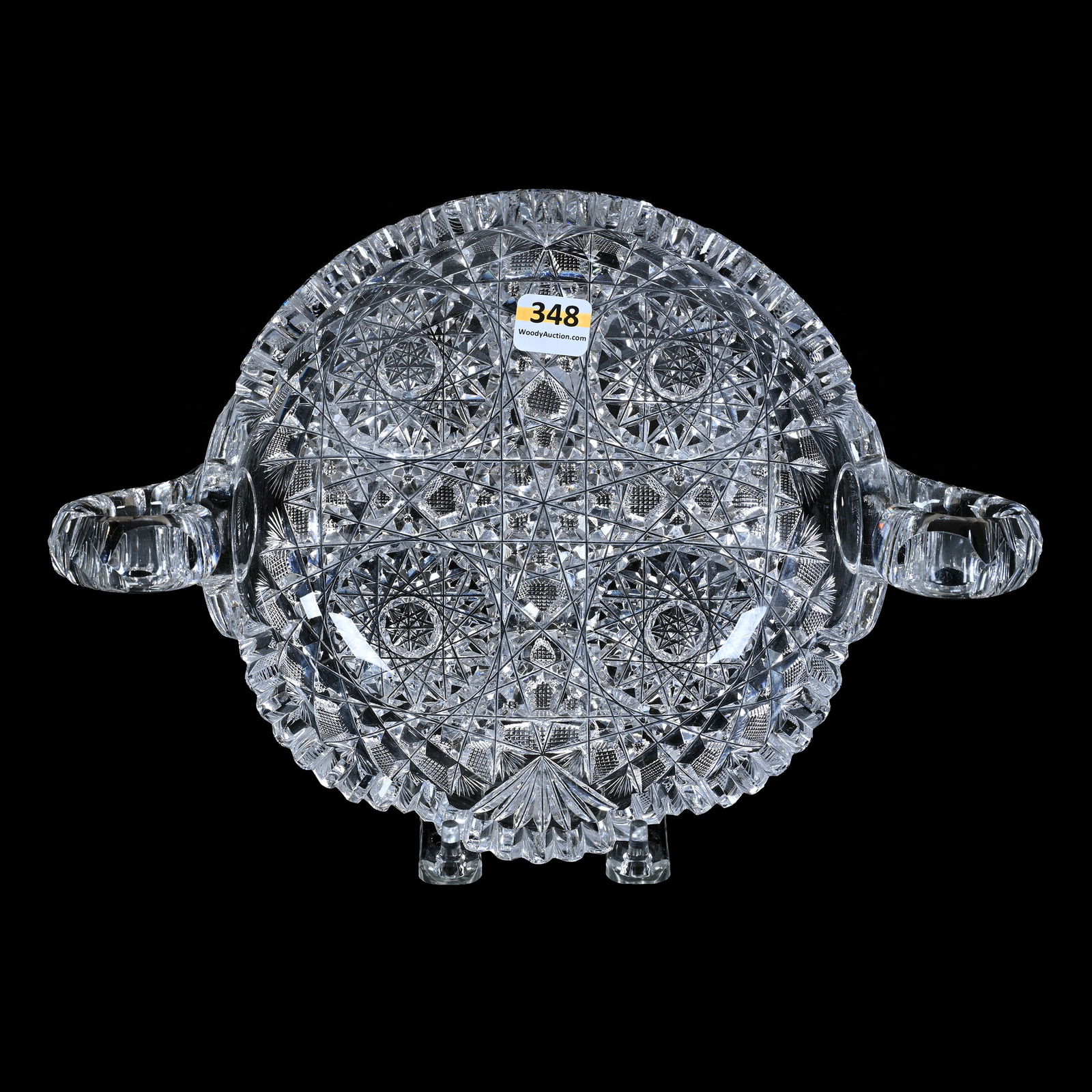 Low Bowl, Two Handles, American Brilliant Cut Glass (1 of 2)