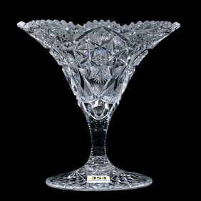 Tazza, American Brilliant Cut Glass, Attributed To Meriden