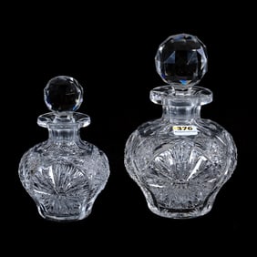 Perfume & Cologne Bottles, American Brilliant Cut Glass, Sunburst Pattern