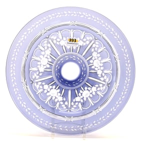 Plate, Brilliant Period Cut Glass, Amethyst Cut To Clear