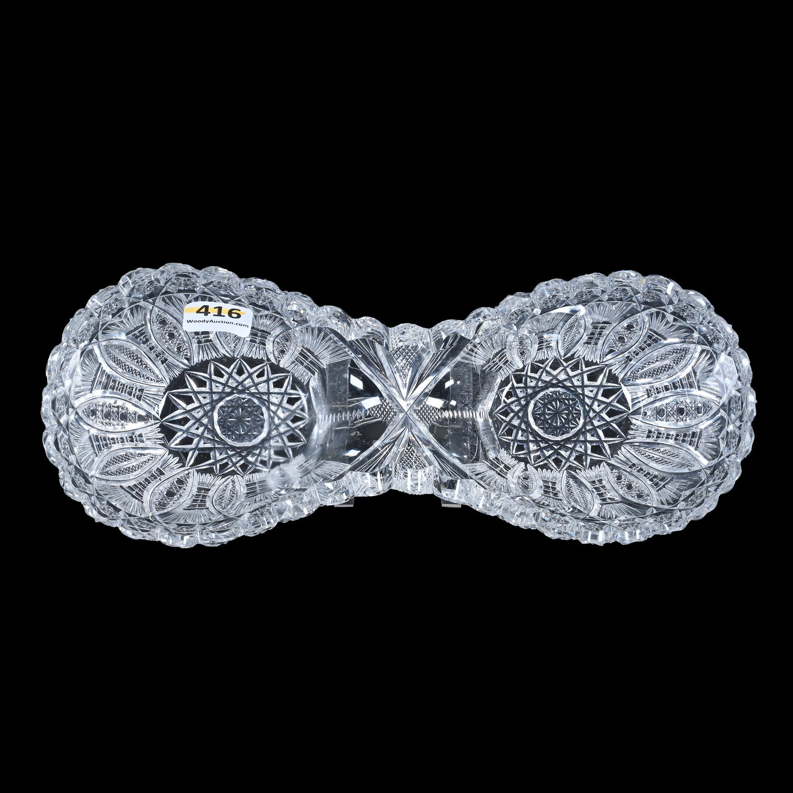 Double Relish, American Brilliant Cut Glass, Hobstar Border With Vesica, Cane, Zipper & Fan (1 of 3)