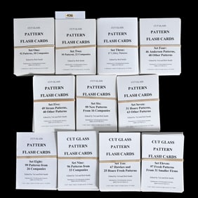 Set Of American Brilliant Cut Glass Pattern Flash Cards Edited By Val & Rob Smith