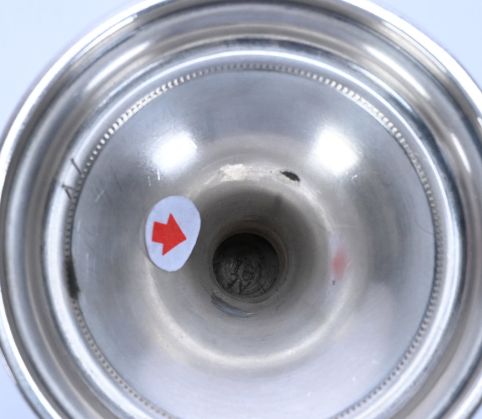 Solid American Coin Silver Goblet, Only Mark Is 16 Inside Stem - 3