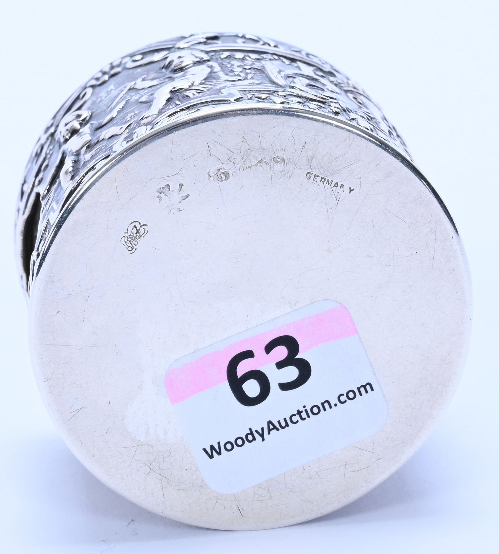 Solid German Silver Tape Measure Case, 800 Purity - 4