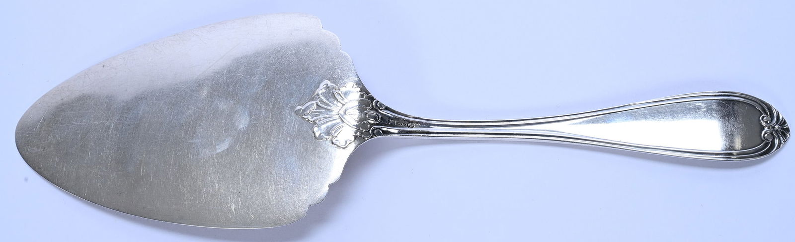 Solid Silver Pie Server, Elaborate Engraved Floral Design - 2