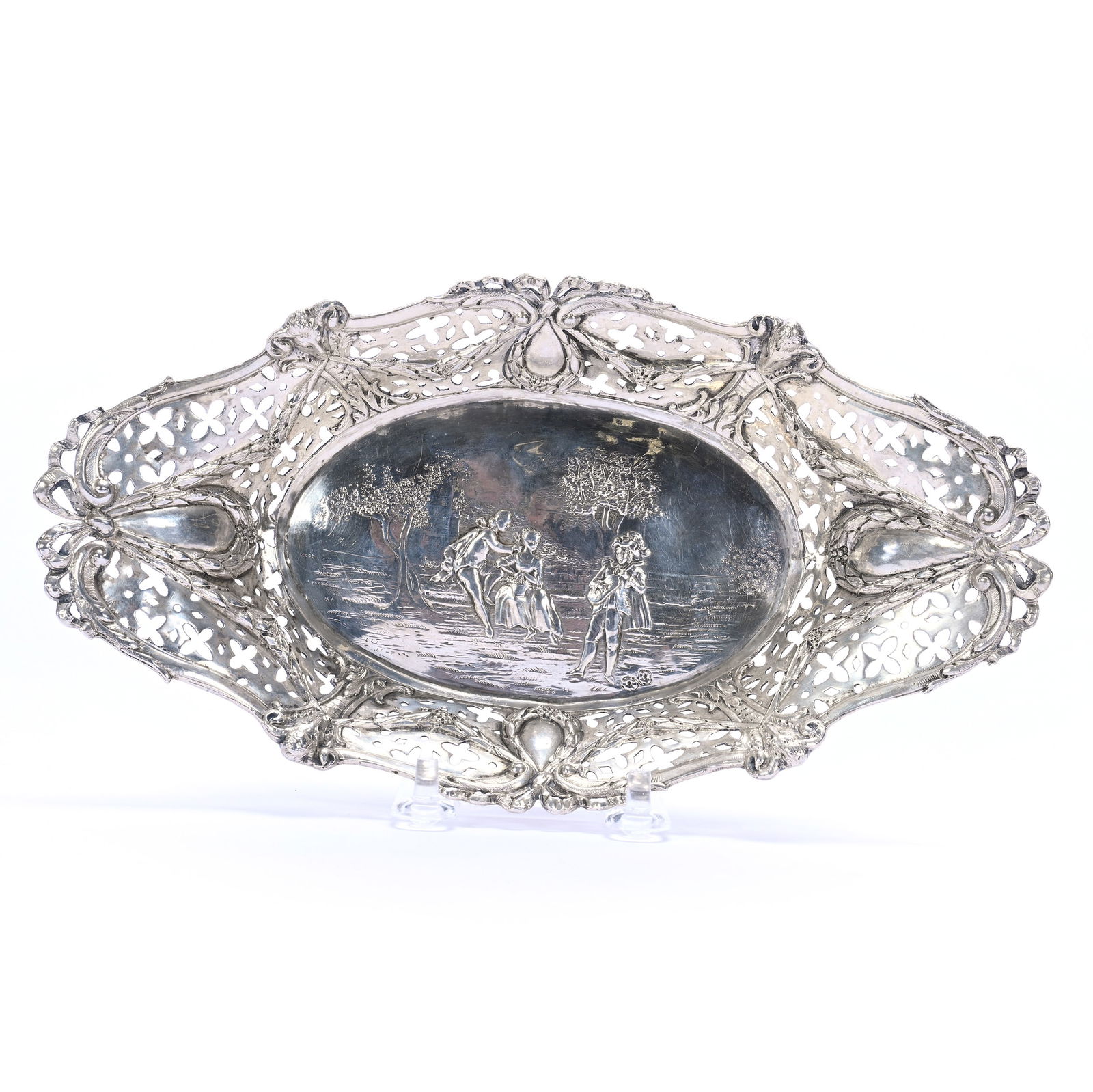 Continental Solid Silver Oval Dish (1 of 3)