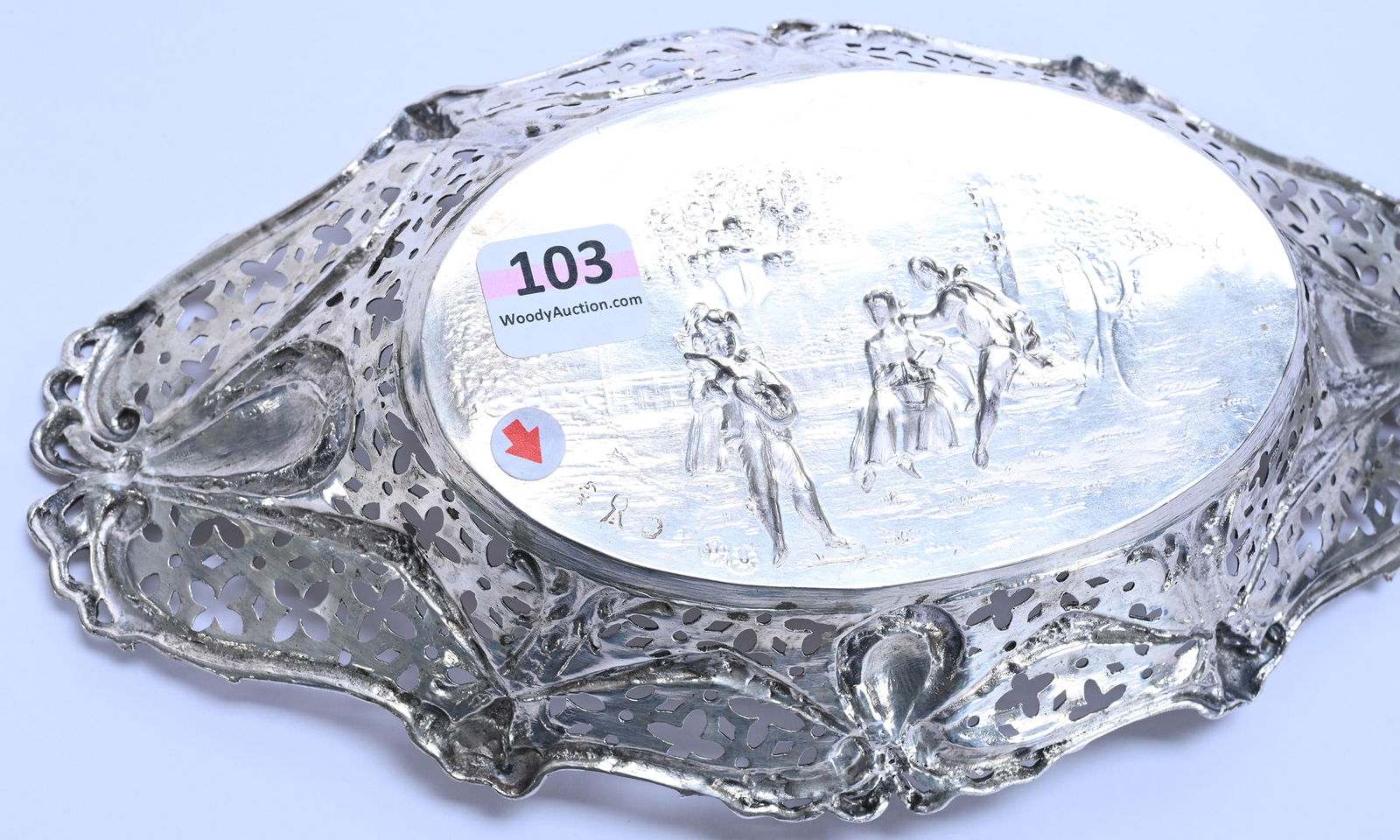 Continental Solid Silver Oval Dish - 3