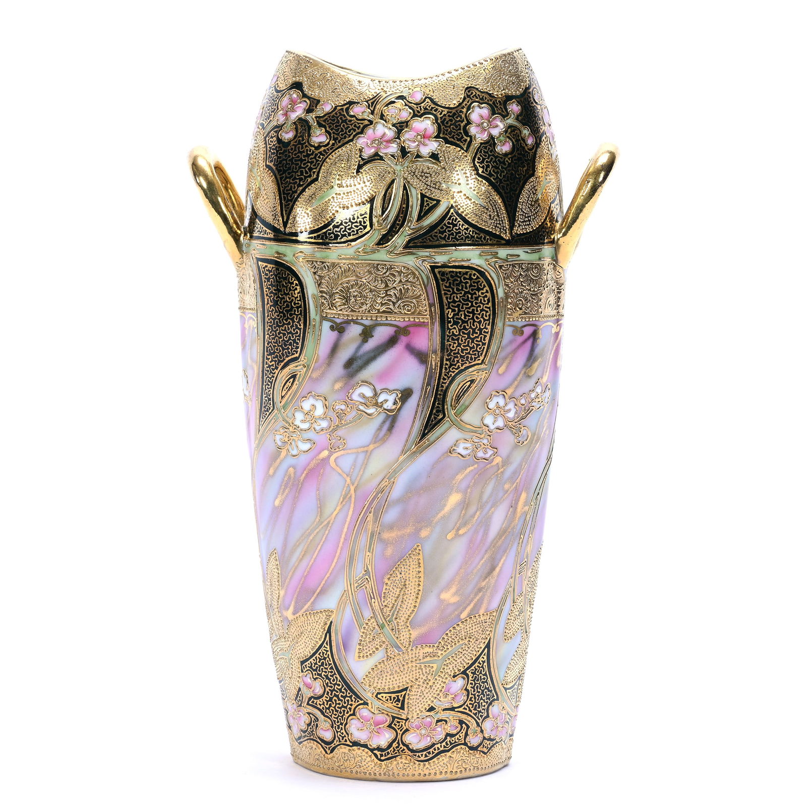 Vase, Two Handles, Marked Nippon (1 of 3)