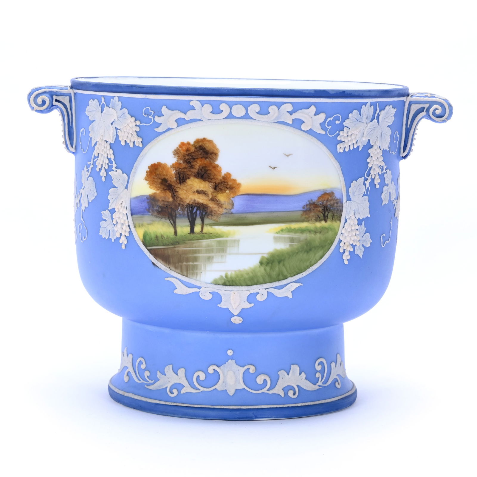 Flower Pot, Two Handles, Marked Nippon (1 of 3)