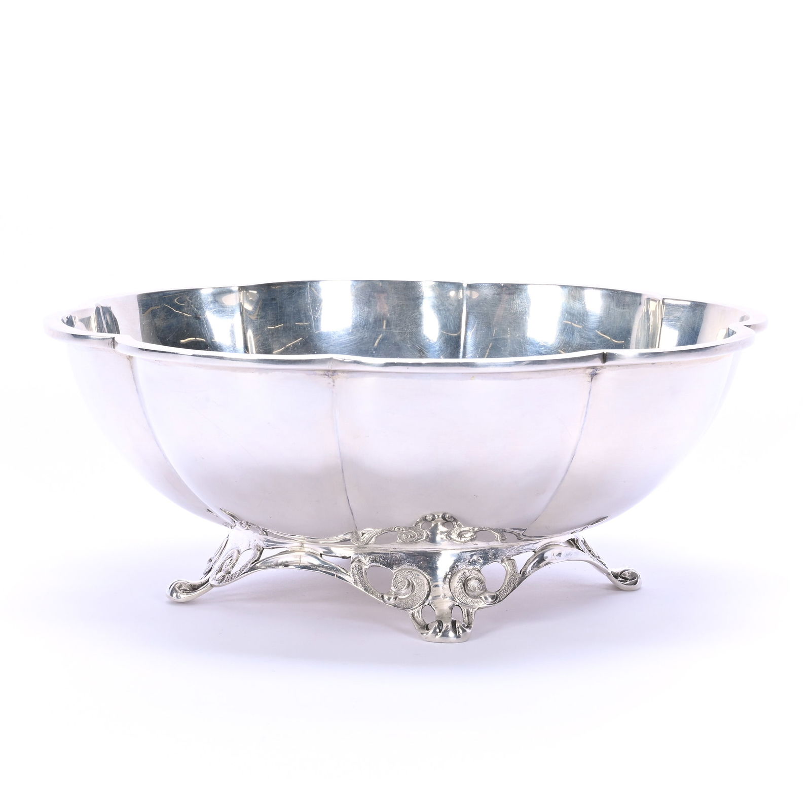 Solid Sterling Silver Footed Bowl Marked Sanborns (Mexico) (1 of 4)