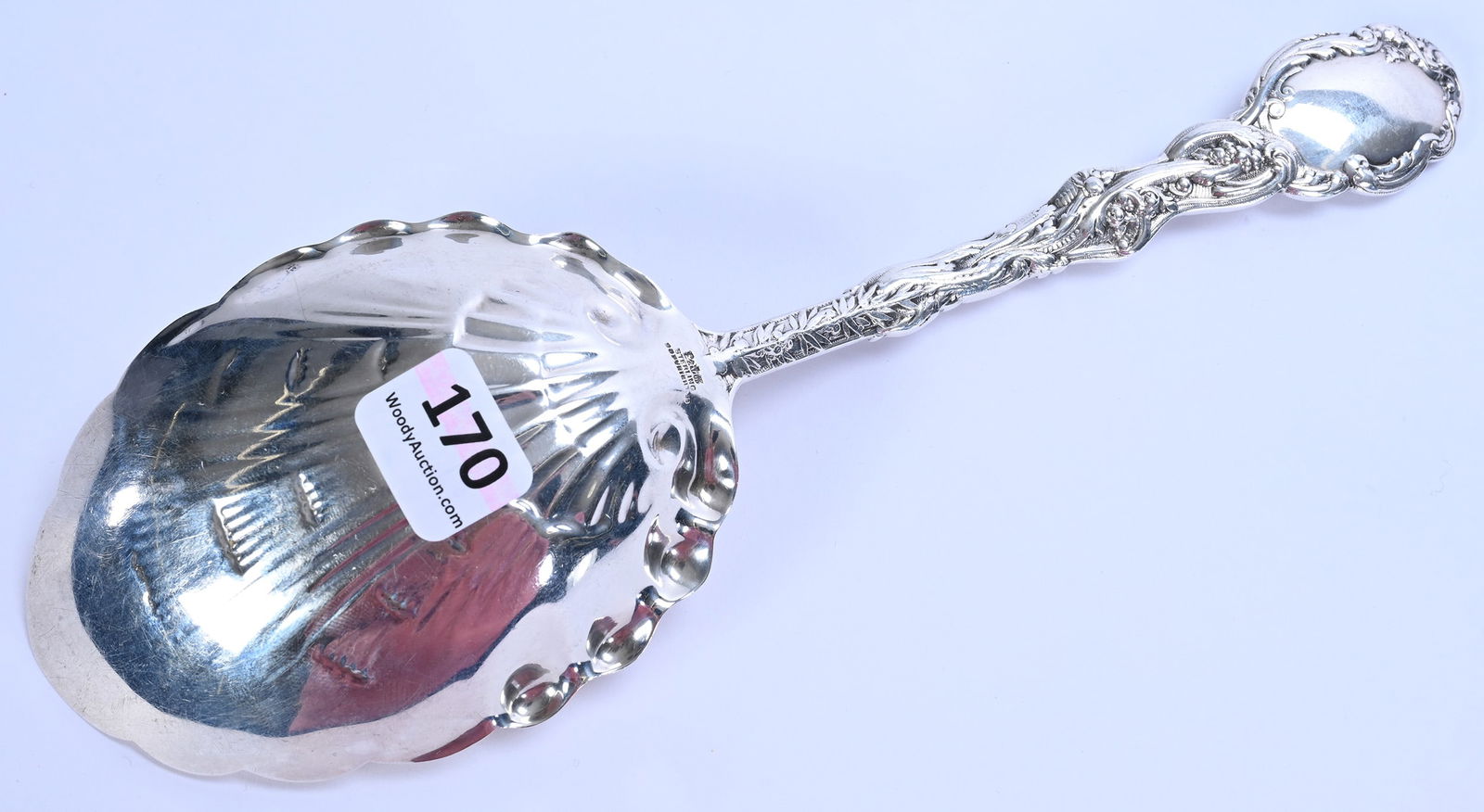 Solid Sterling Silver Serving Spoon, Versailles Pattern By Gorham - 2
