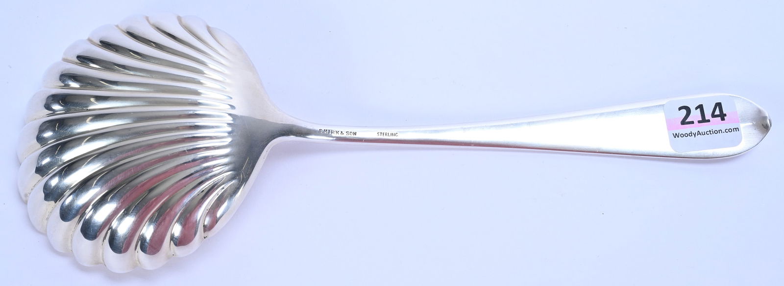 Solid Sterling Silver Serving Spoon Marked S. Kirk & Sons - 2