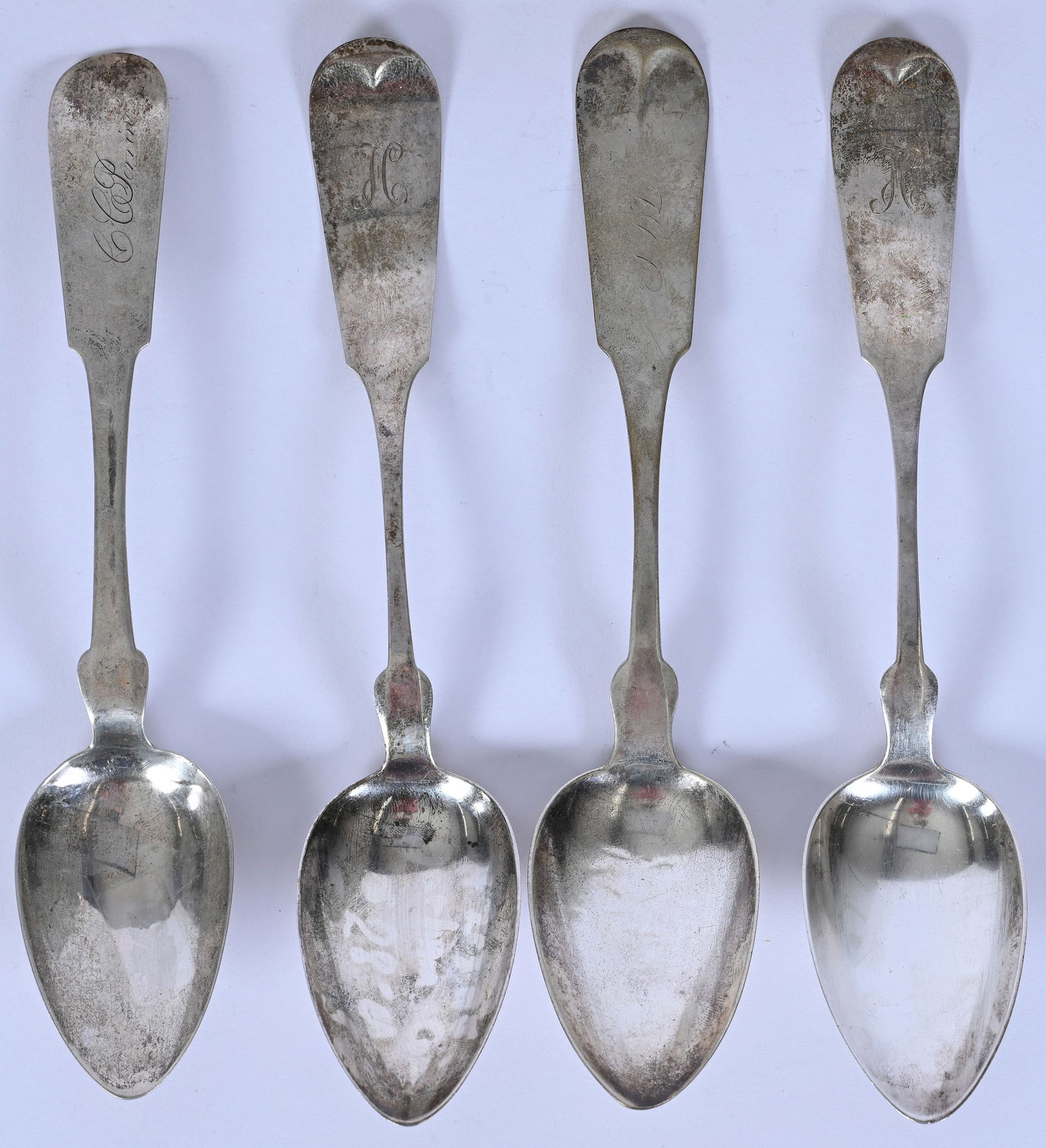 (10) Solid Coin Silver Serving Spoons Marked Gorham & Company - 3