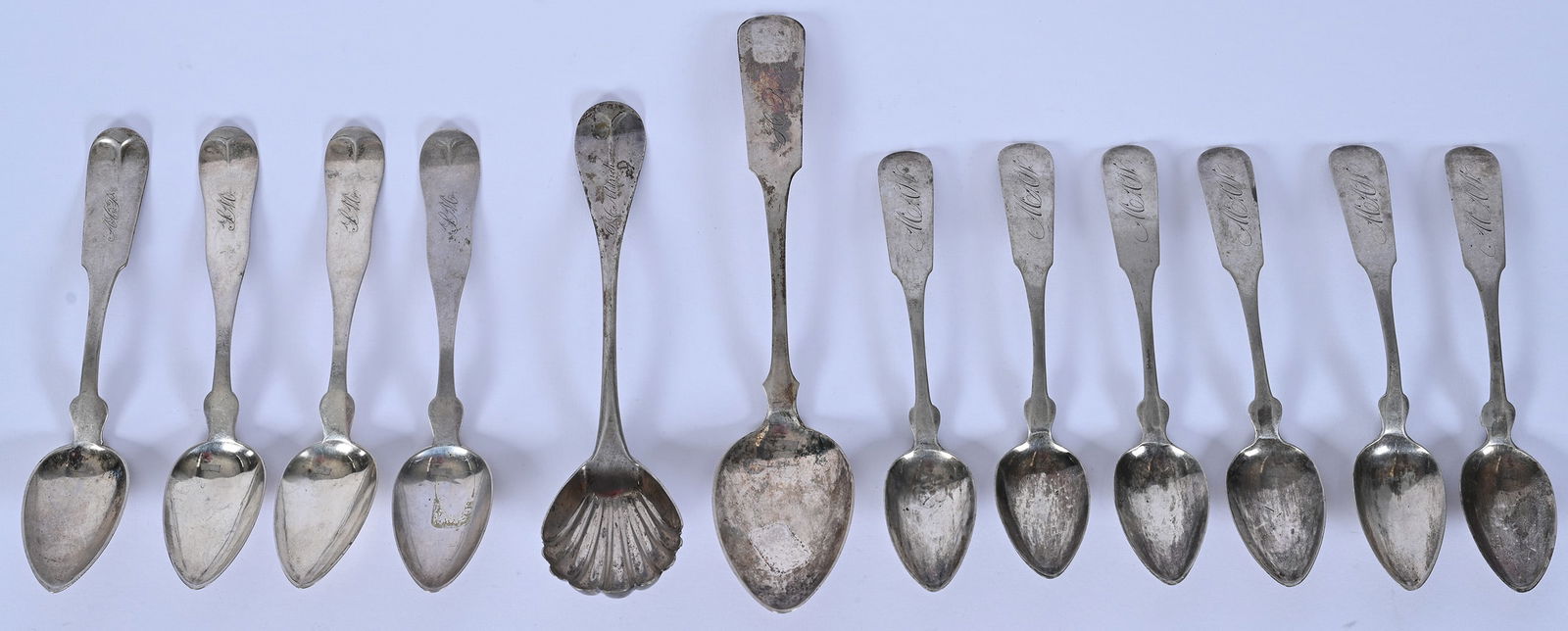 (20) Solid Coin Silver Spoons, All Are Gorham From Different Time Periods - 2