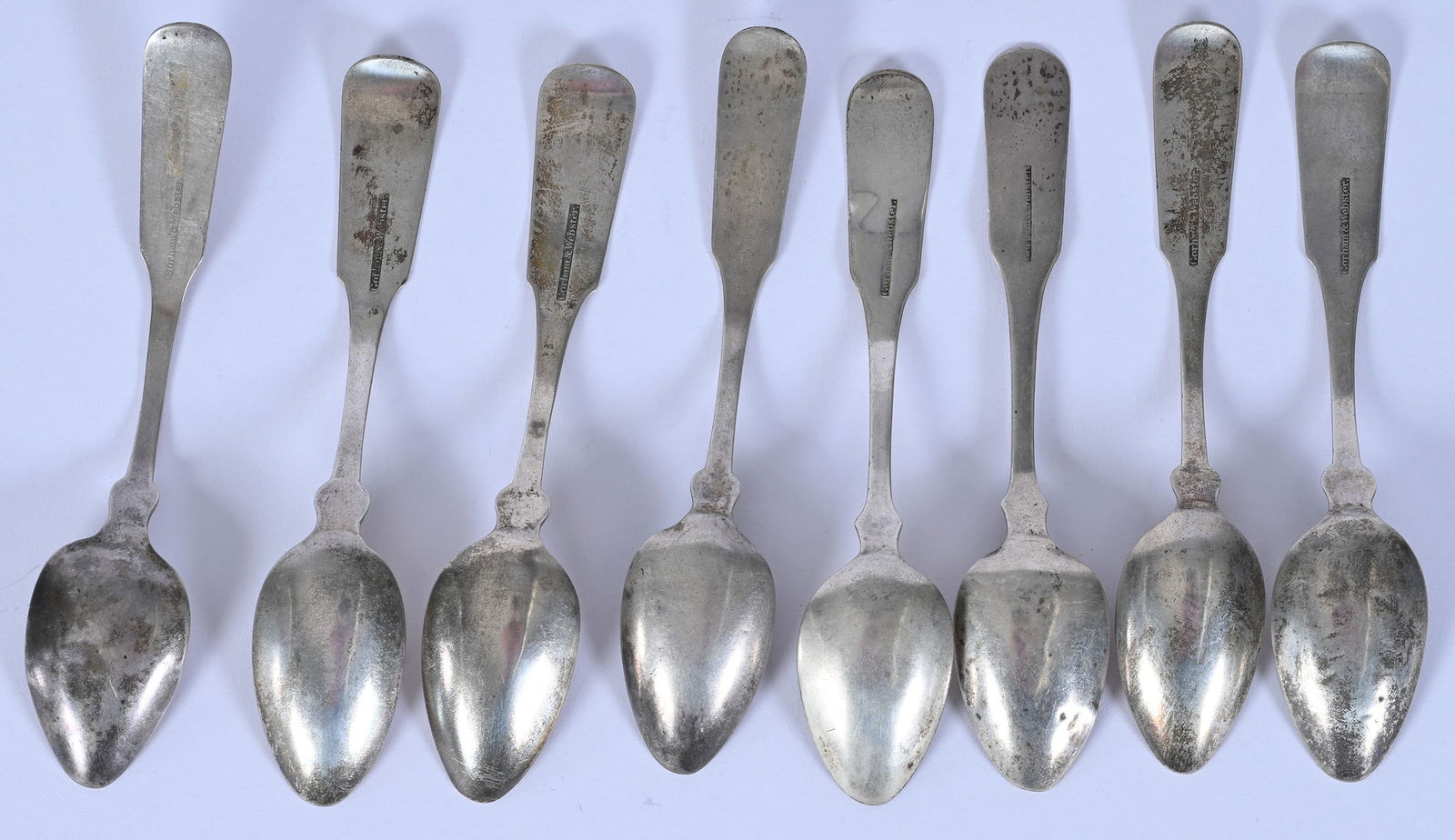(20) Solid Coin Silver Spoons, All Are Gorham From Different Time Periods - 6