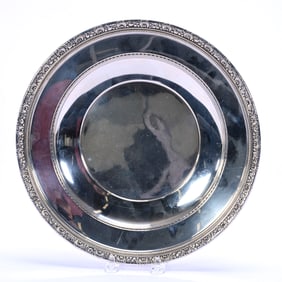 Solid Sterling Silver Round Tray Marked Reed & Barton #X479