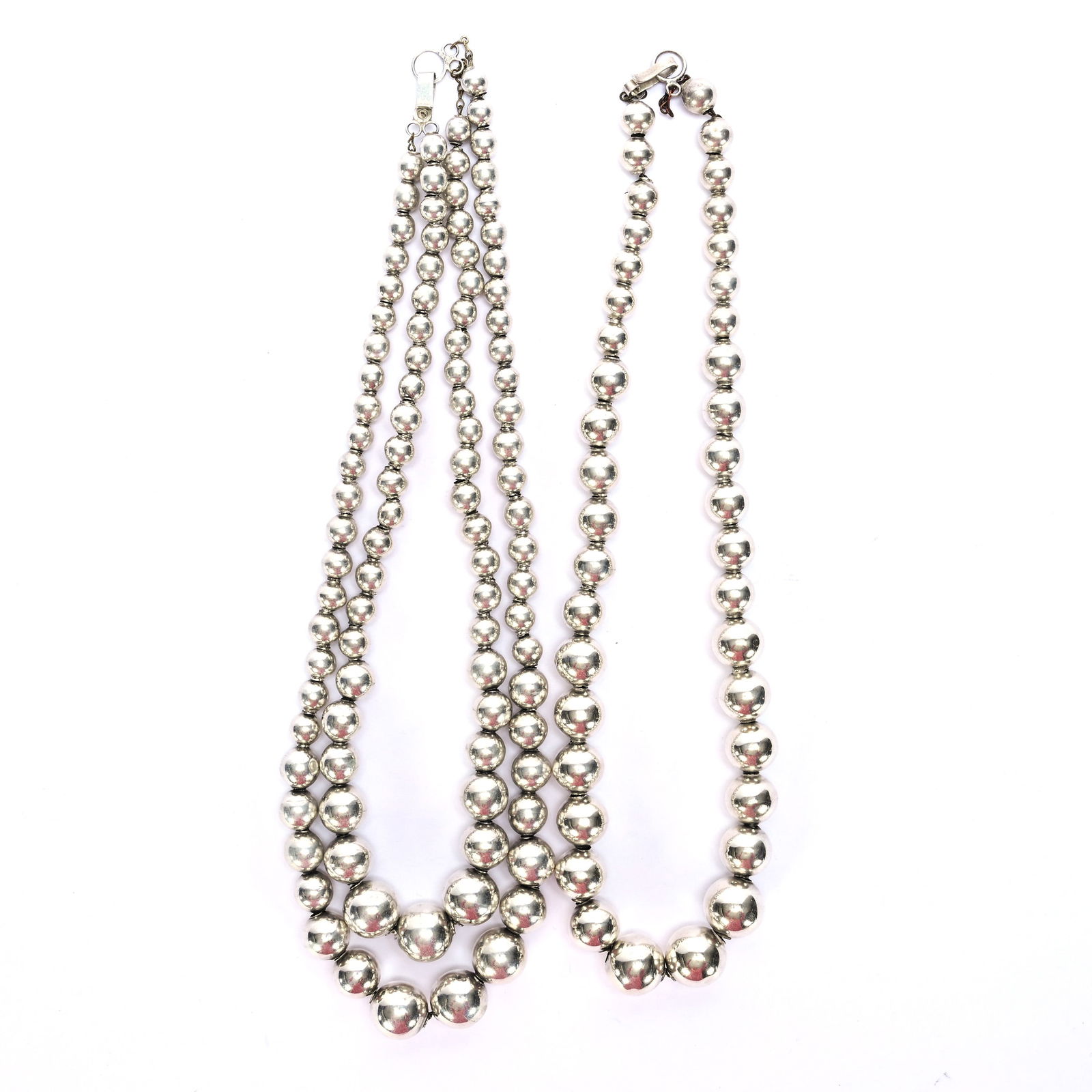 (2) Solid Mexican Sterling Silver Necklaces (1 of 3)