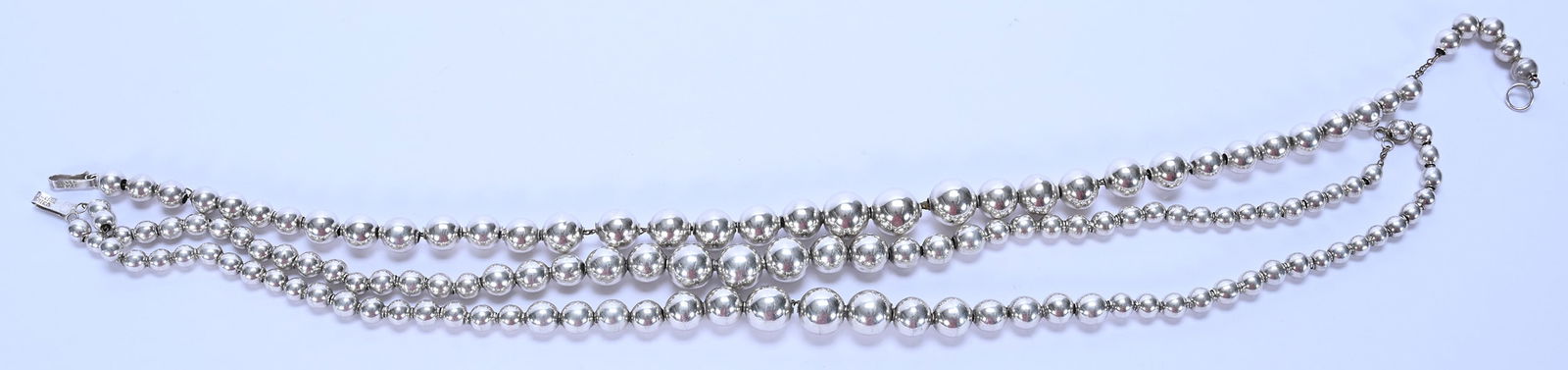 (2) Solid Mexican Sterling Silver Necklaces - 2