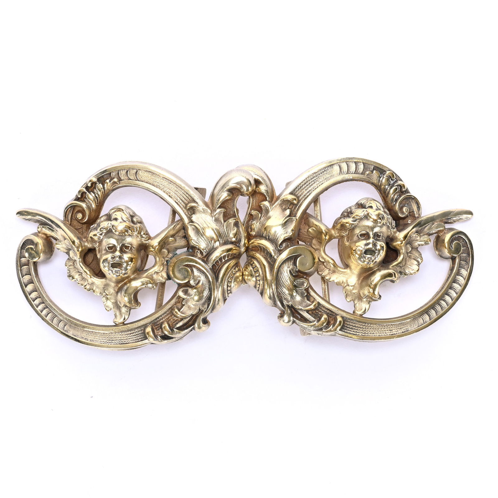 Solid Sterling Silver Belt Buckle Set Marked Kerr & Company #338 (1 of 4)