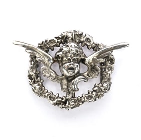 Solid Sterling Silver Belt Buckle Set Marked Kerr & Company #11