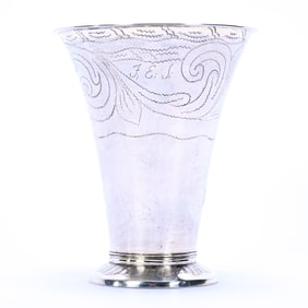 Solid Silver Swedish Beaker, Swedish Hallmarks, Date Hallmark Is 1810