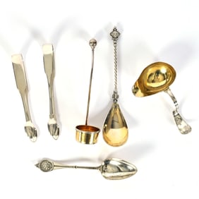 (6) Solid Silver Specialty Serving Pieces